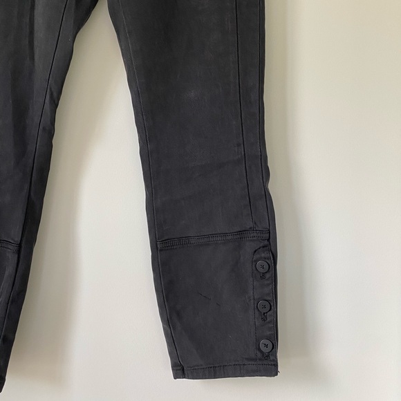 Anthropologie Dark Gray Buttoned Hem Utility Pants - Picture 6 of 11